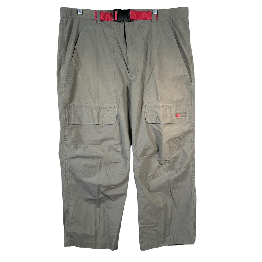 DC Shoe Co. Cargo Pants Men XL Green Active Terrain Unit Skateboard Belt Y2K VTG